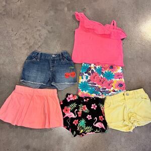 Childrens place shorts bundle girls  infant baby 12-18 month 6 piece set